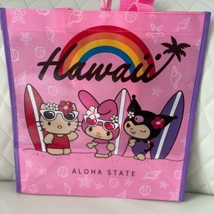 Newest Print Hello Kitty Kuromi My Melody "Aloha State”Tote Bag